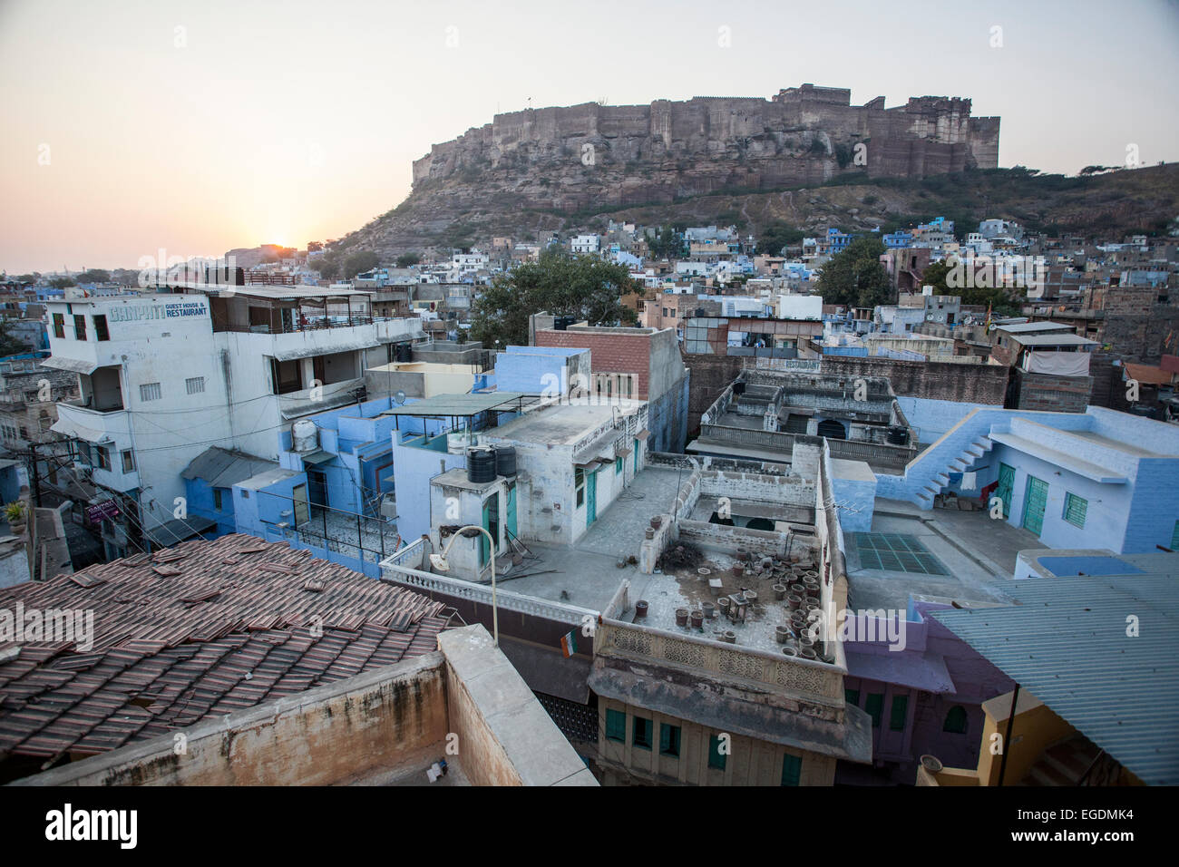 Indien, die blaue Stadt Jodhpur Stockfoto