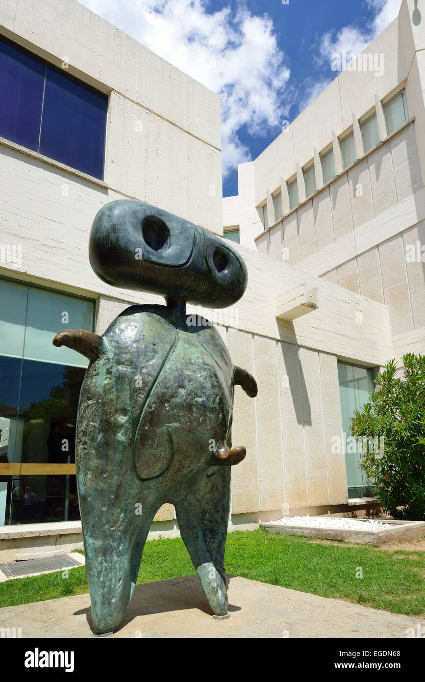 Fundacio Joan Miro, Joan Miro, Stiftung Architekten Josep Lluis Sert, Montjuic, Barcelona, Katalonien, Spanien Stockfoto