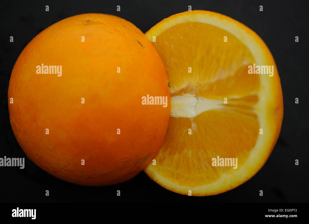 In Scheiben geschnittenen Orangen Stockfoto