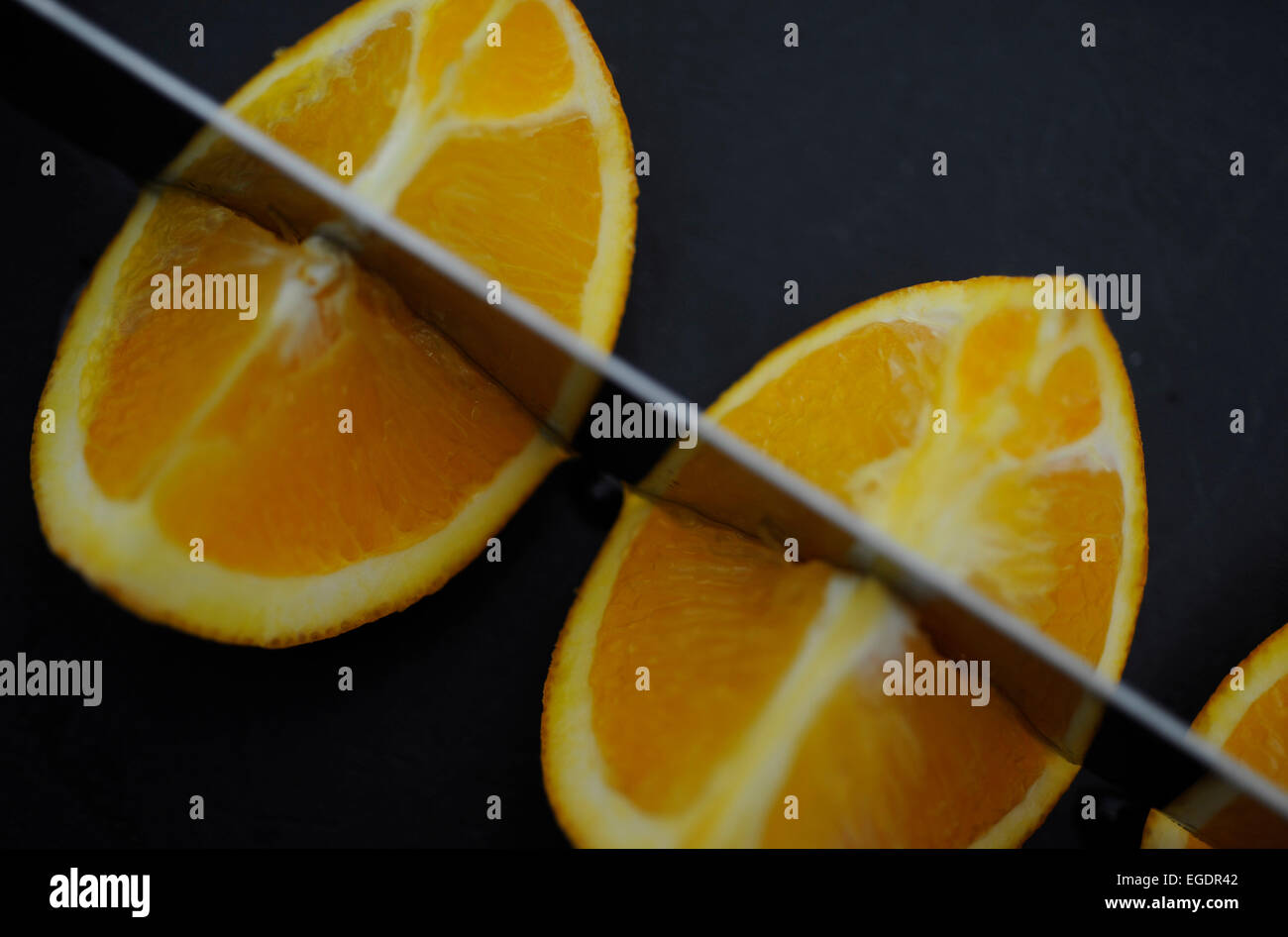 In Scheiben geschnittenen Orangen Stockfoto