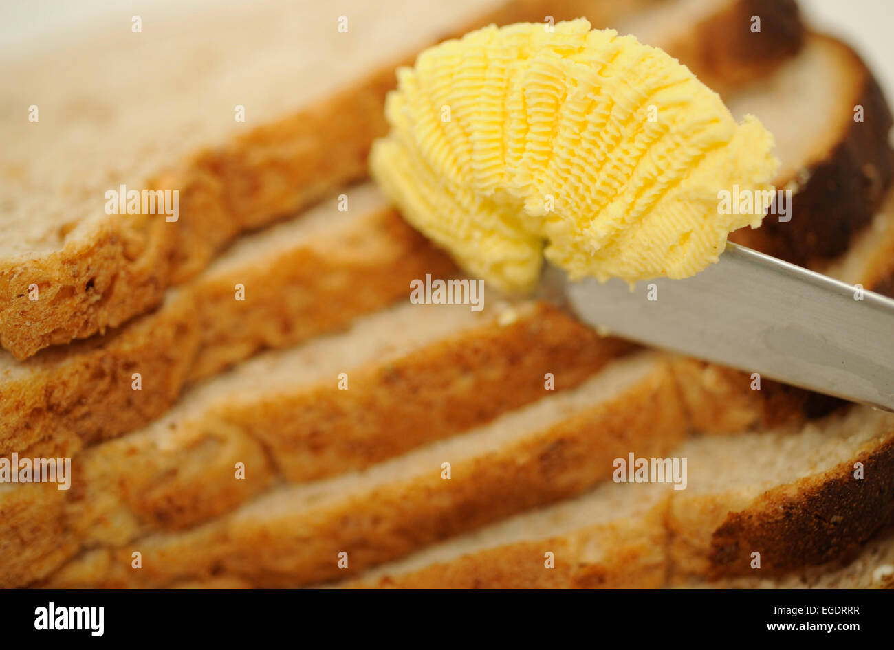 Brot und Butter Stockfoto