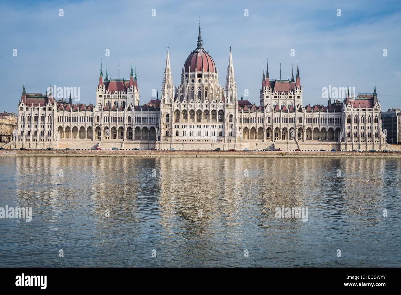 das Parlament von budapest Stockfoto
