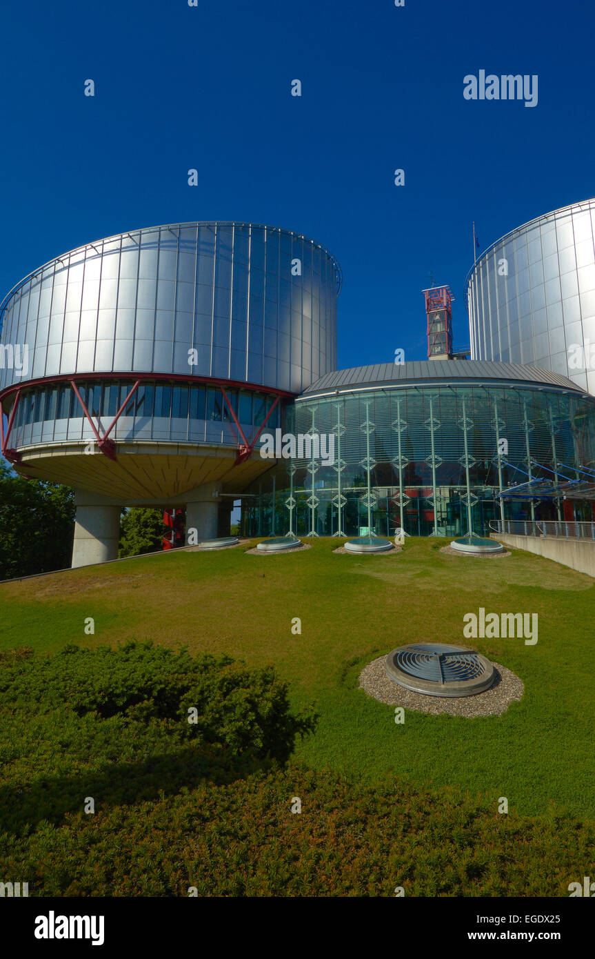 Straßburg, Europäischer Gerichtshof für Menschenrechte, UNESCO-Weltkulturerbe, Elsass, Bas-Rhin, Frankreich, Europa. Stockfoto