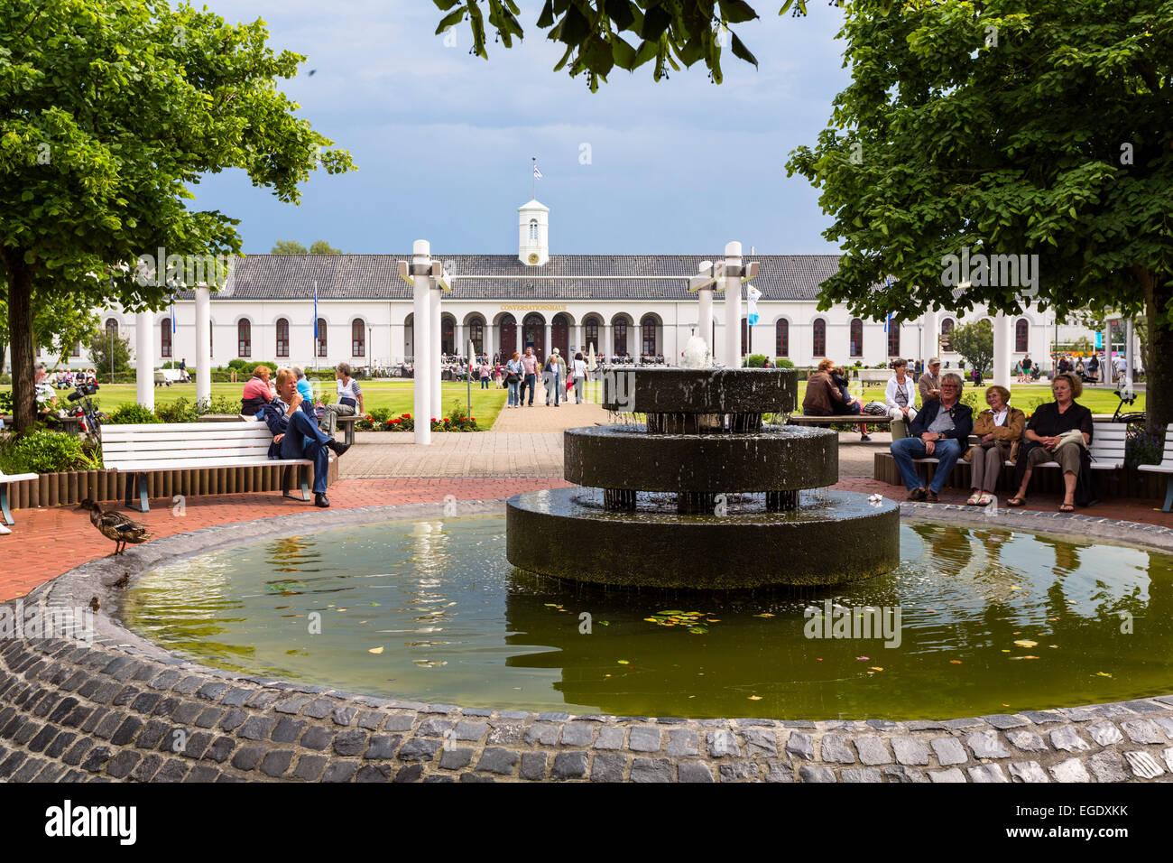 Brunnen und Gespräch aufzubauen, Norderney Insel, Nationalpark, Nordsee, Nordfriesische Inseln, Ostfriesland, Niedersachsen, Deutschland, Osteuropa Stockfoto