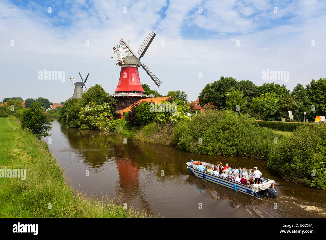 Mühlen von Greetsiel, Niedersachsen, Deutschland, Europa Stockfoto