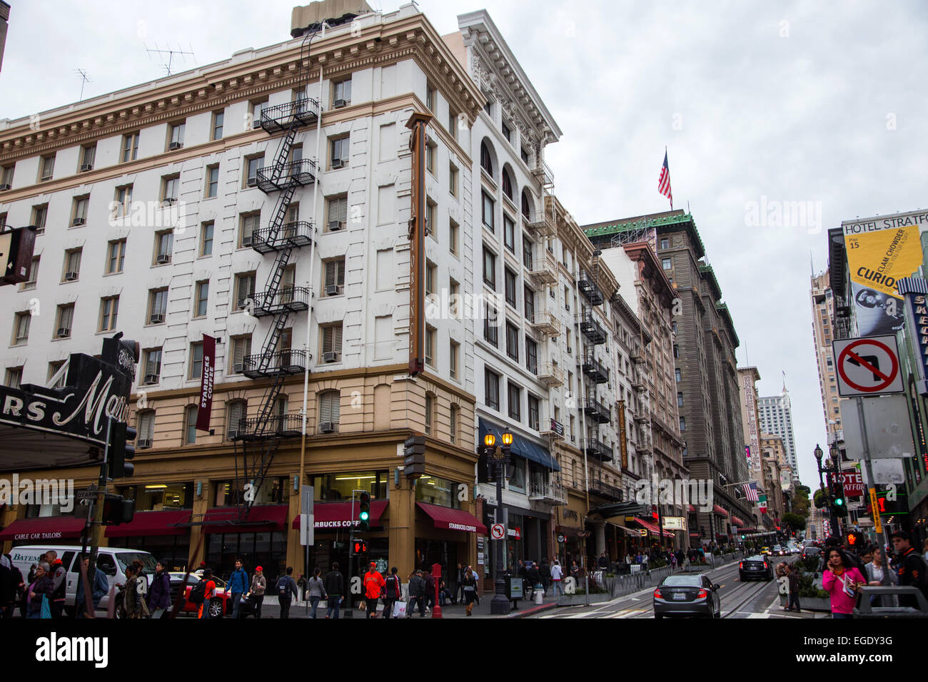 Die Innenstadt von San Francisco direkten vom Union Square Stockfoto