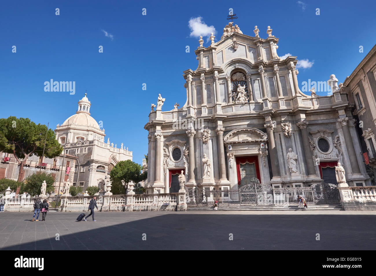 Kathedrale von St. Agatha, Catania, Sizilien. Duomo di Catania. Sakralarchitektur in Catania, Sizilien, Italien. Stockfoto