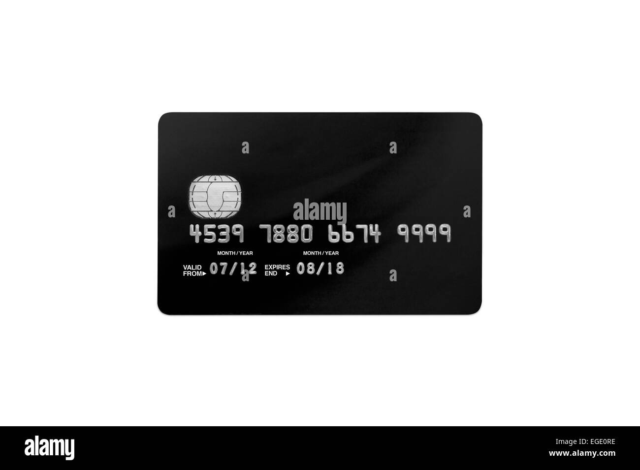 Haufen von Kreditkarten und Bankkarten auf weißem Hintergrund Stockfoto