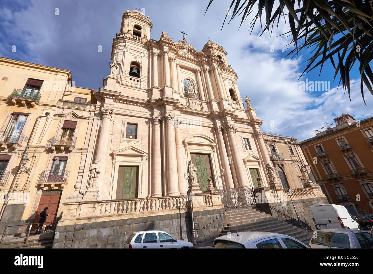 Franz von Assisi nahezu makellos, religiöse Architektur in Catania, Sizilien, Italien. Italienischen Tourismus, Reisen und Ferie Stockfoto