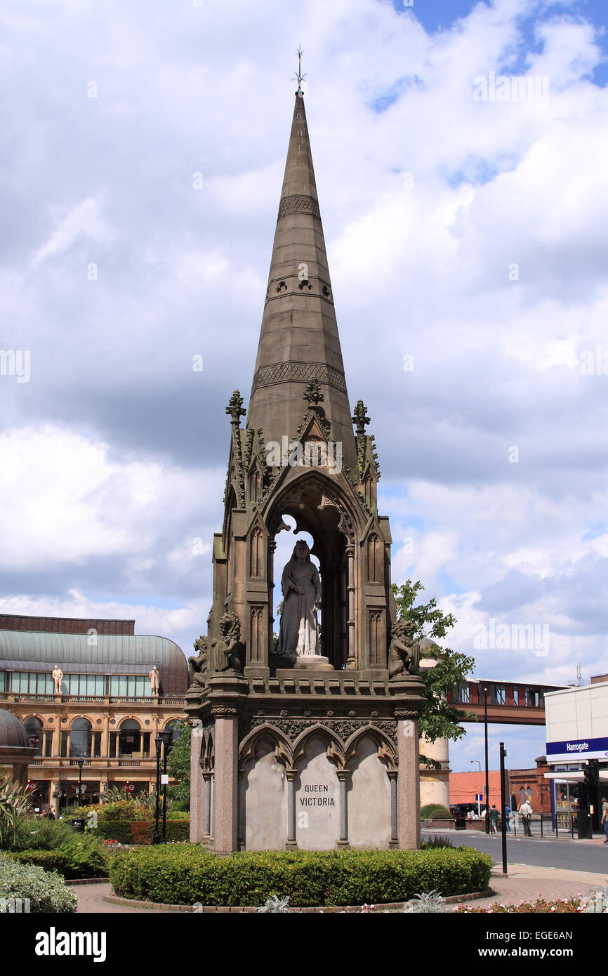 Das Jubilee Memorial, ein Denkmal für Königin Victoria erbaut 1887 / Harrogate / North Yorkshire / UK Stockfoto