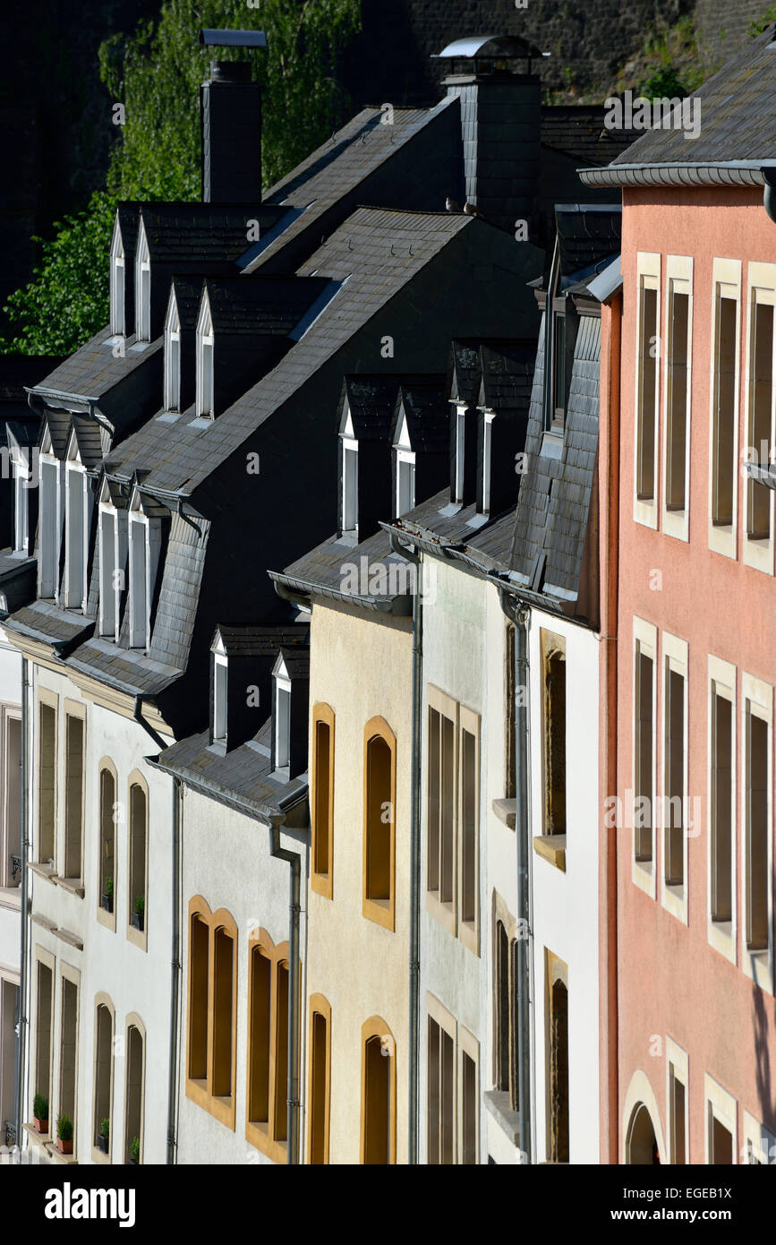 Häuser in den Grund (alte Stadt), Stadt Luxemburg, Luxemburg Stockfoto