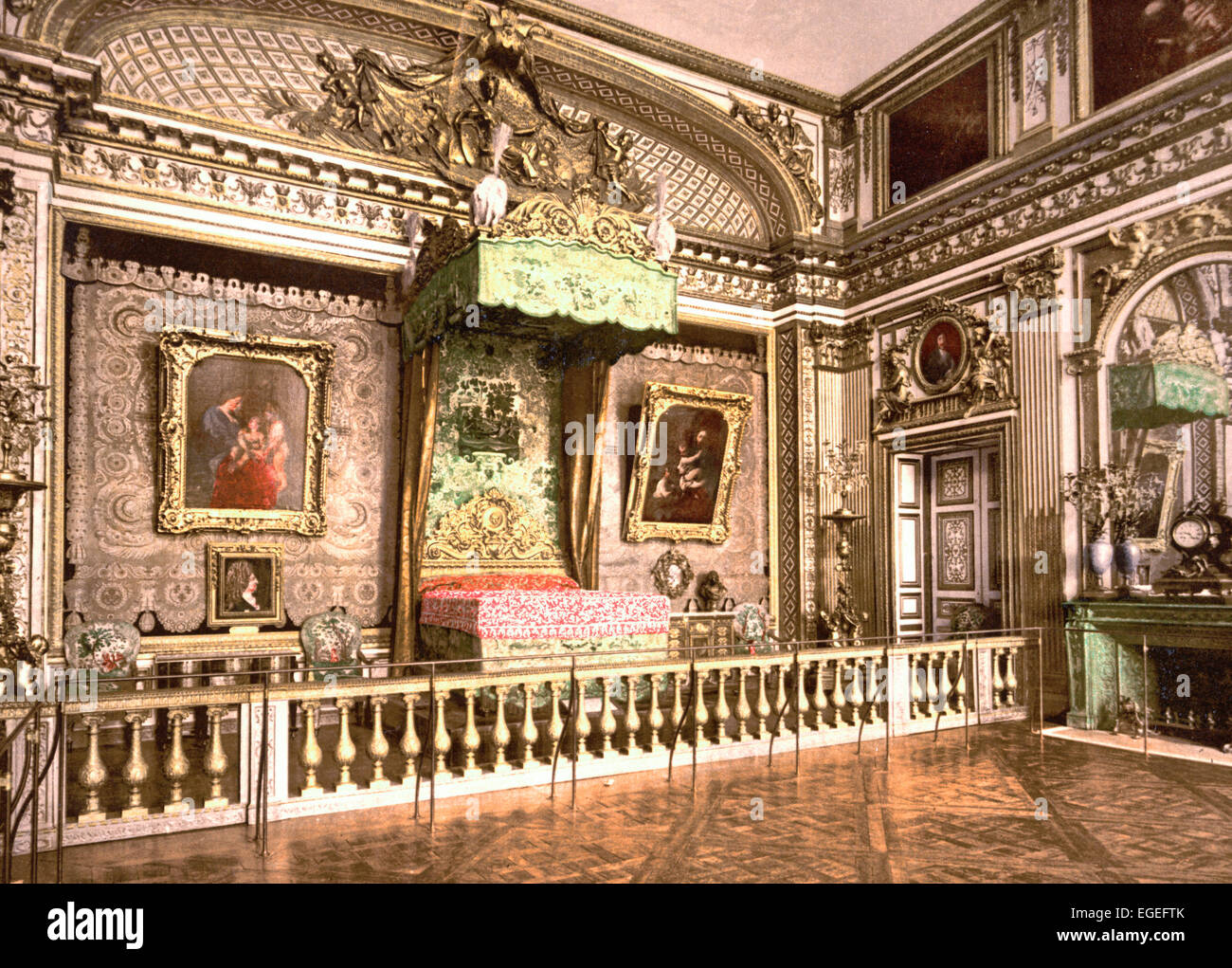 Zimmer von Ludwig XIV., Versailles, Frankreich, um 1900 Stockfoto