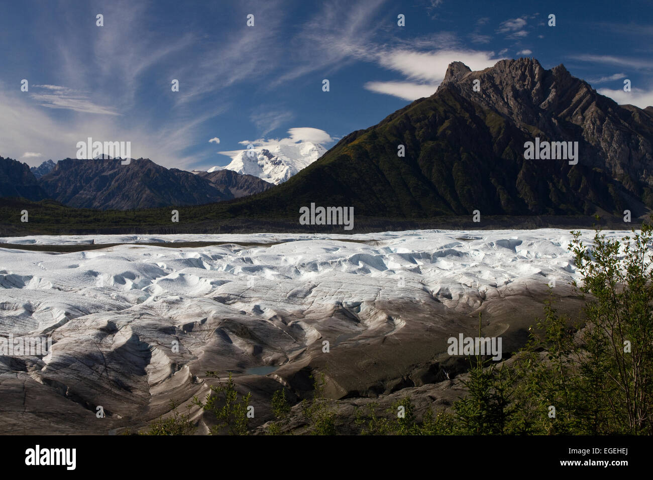 Root-Gletscher, Wrangell-St.-Elias-Nationalpark & Preserve, Alaska Stockfoto