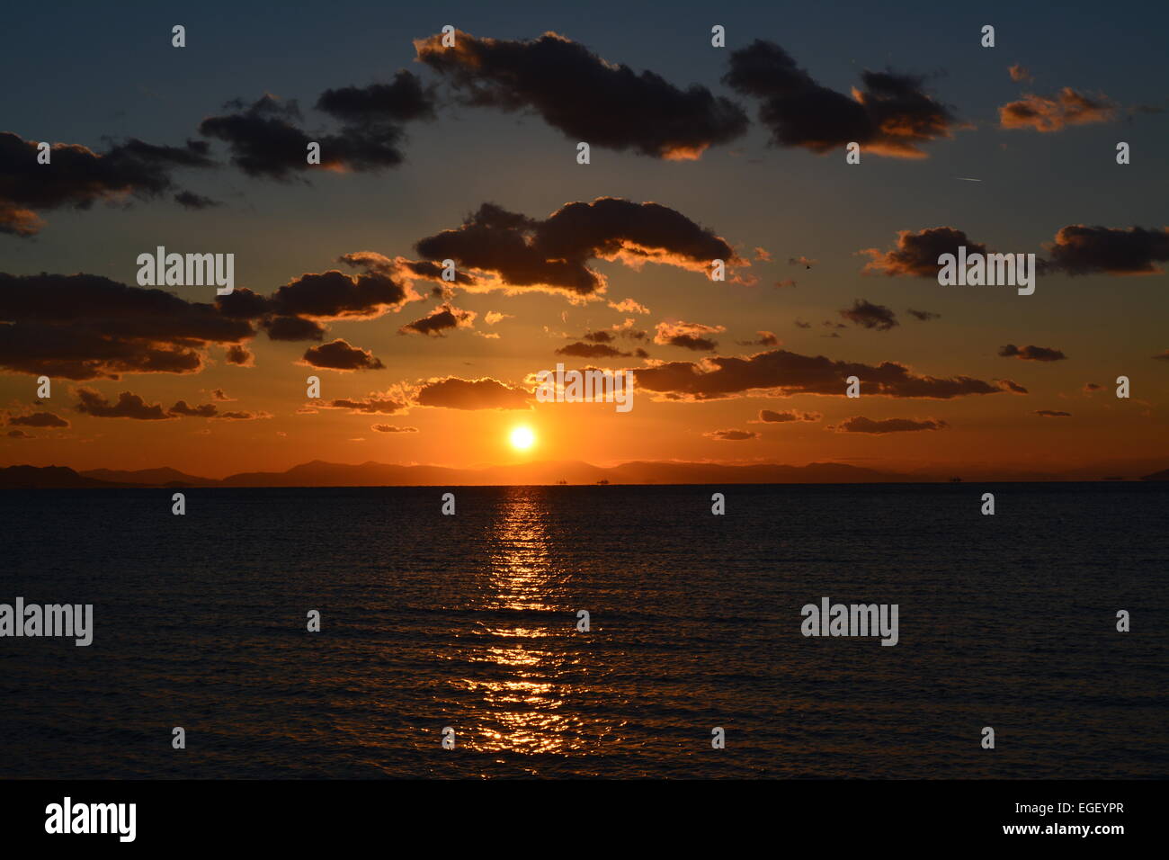 Schöner Sonnenuntergang Stockfoto
