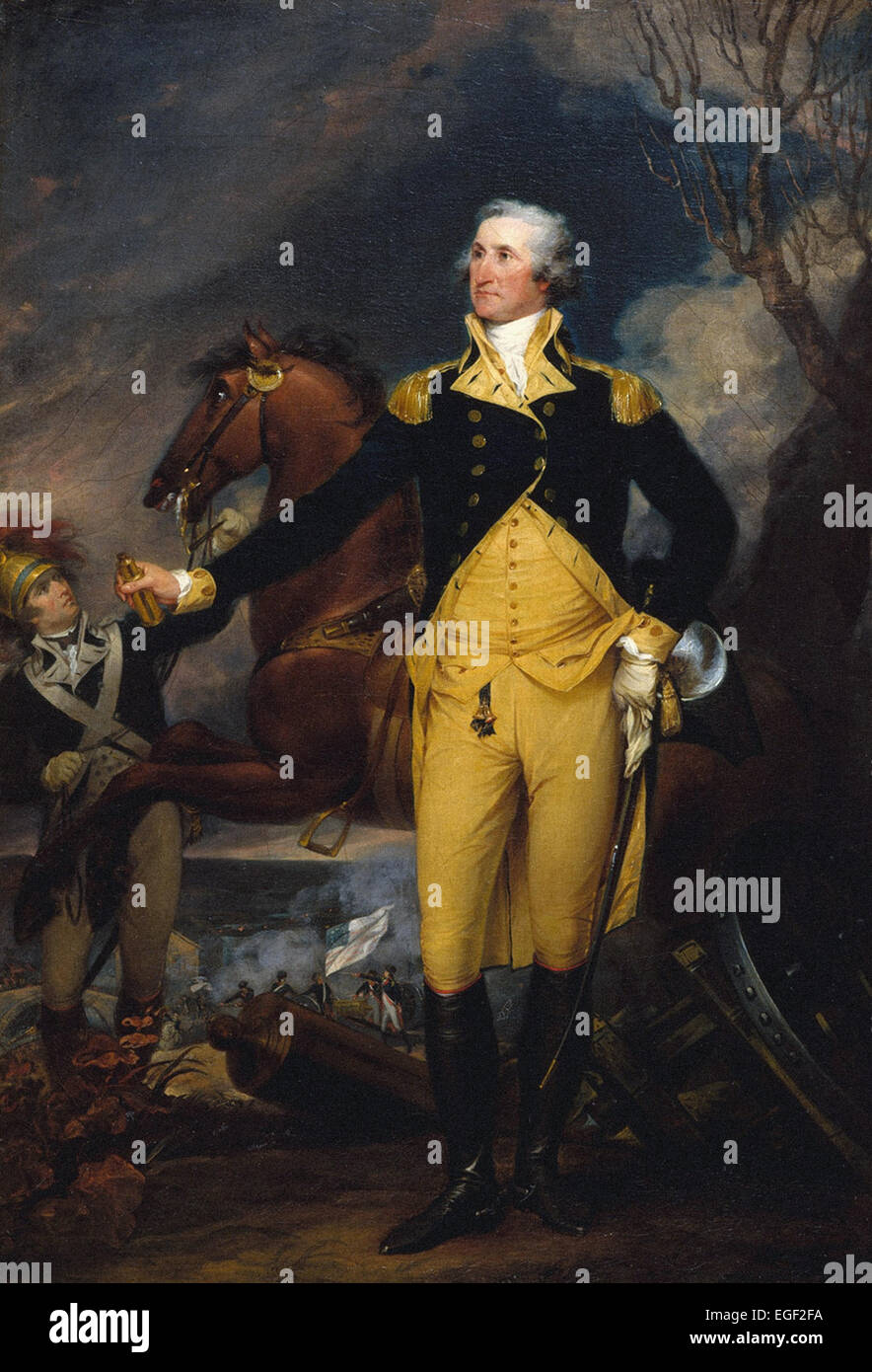 John Trumbull George Washington vor der Schlacht von Trenton Stockfoto
