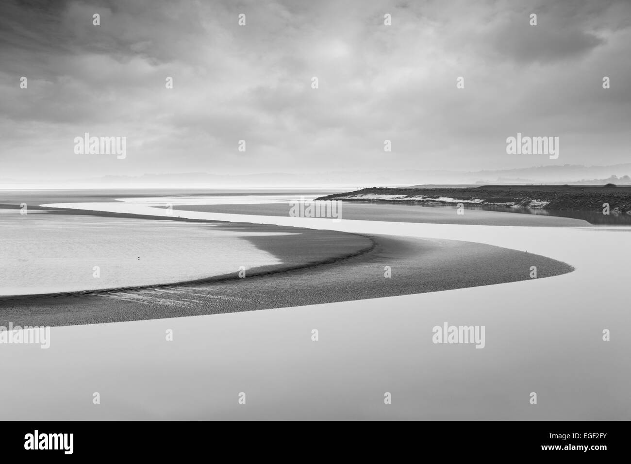 Bei Ebbe auf den Fluss Severn. Stockfoto