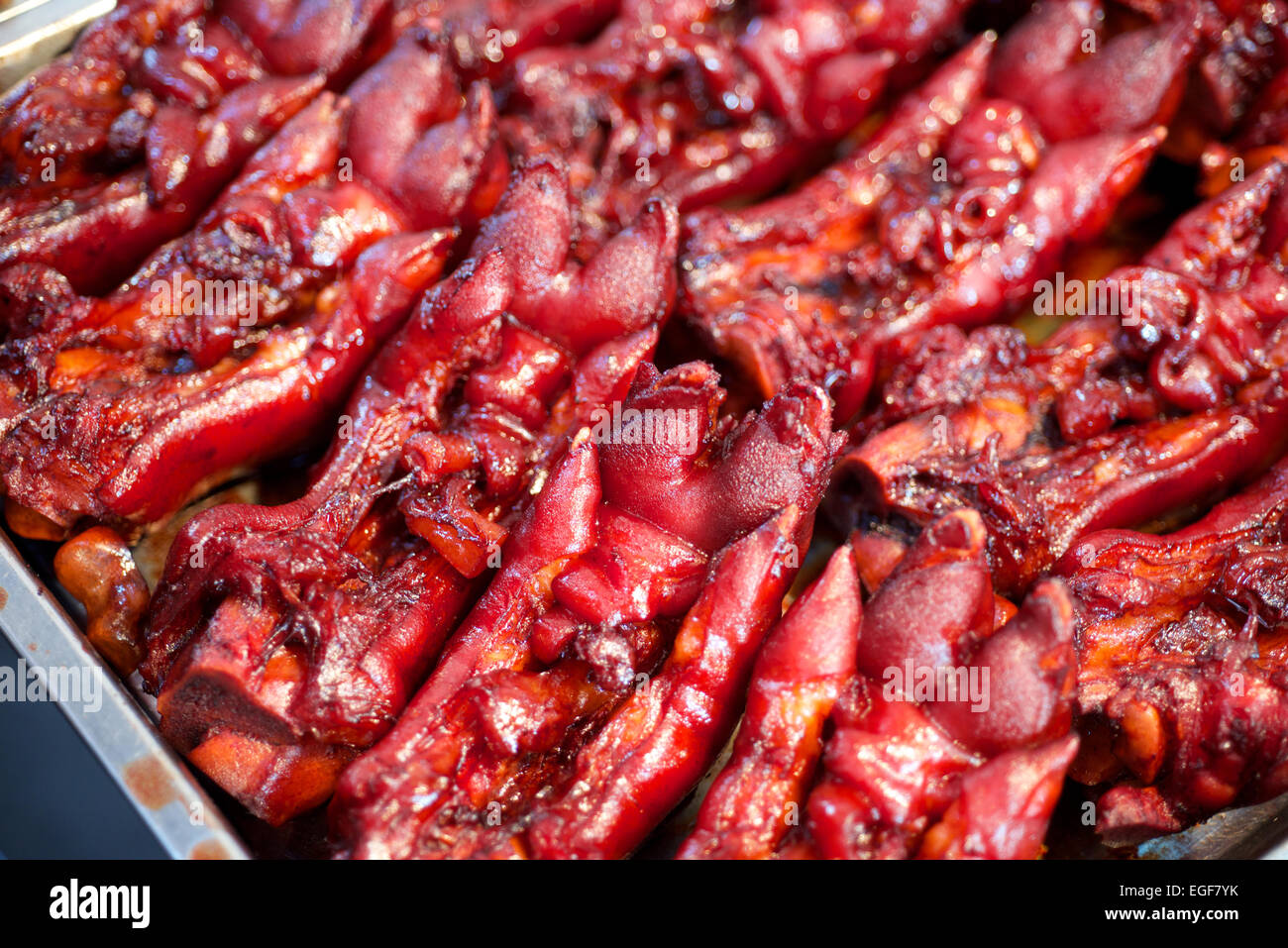 Schweinefleisch Füße Delikatesse Essen in China Stockfoto
