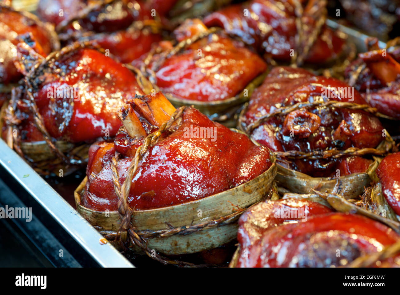 Schwein Eisbein Delikatesse Essen in China Stockfoto