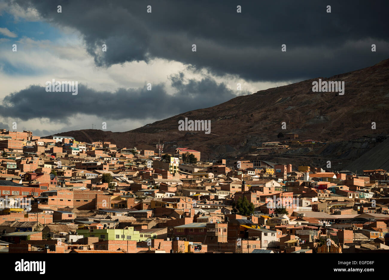 Luftaufnahme der Stadt Potosi, südlichen Altiplano Boliviens Stockfoto