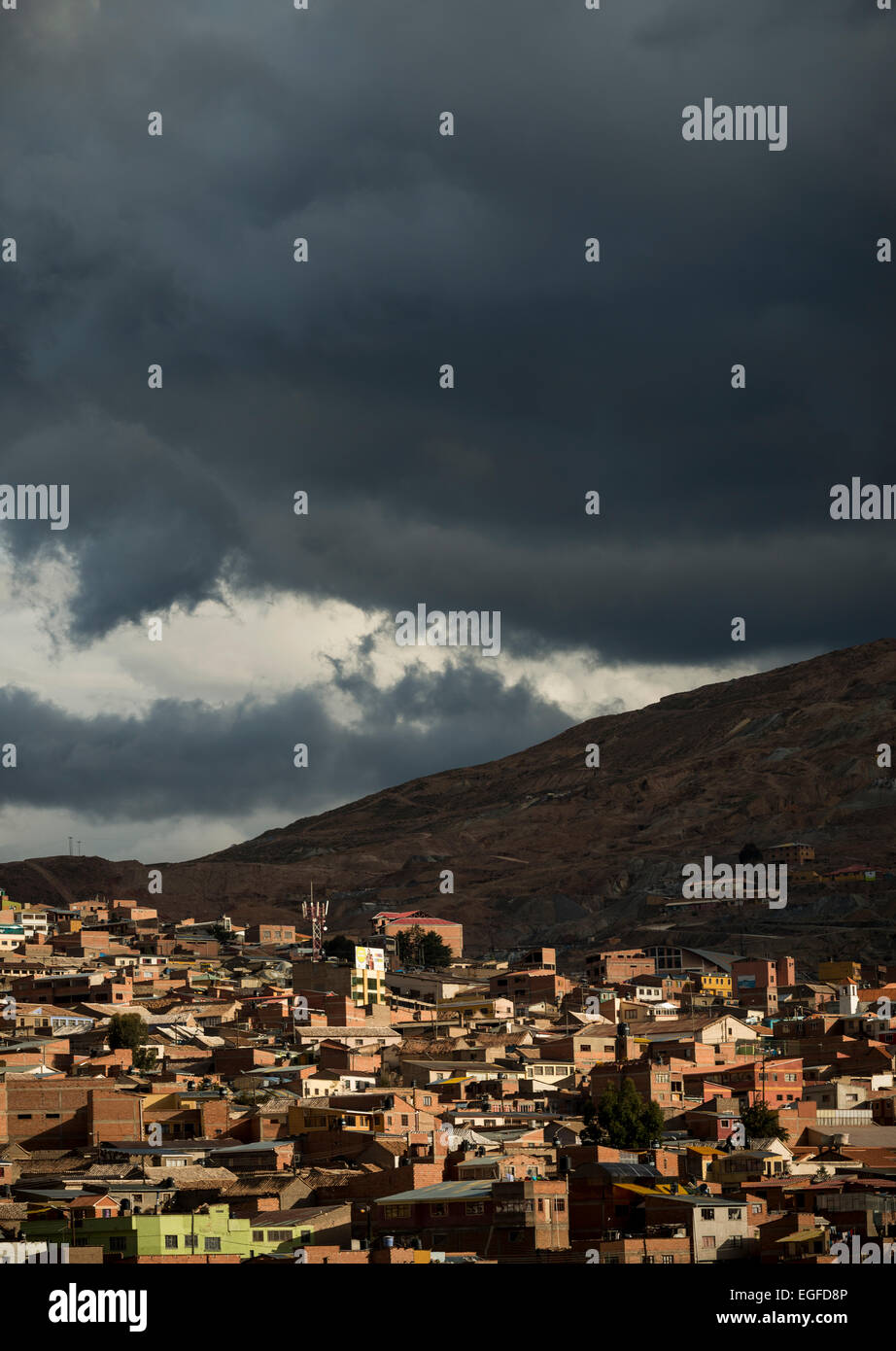 Luftaufnahme der Stadt Potosi, südlichen Altiplano Boliviens Stockfoto