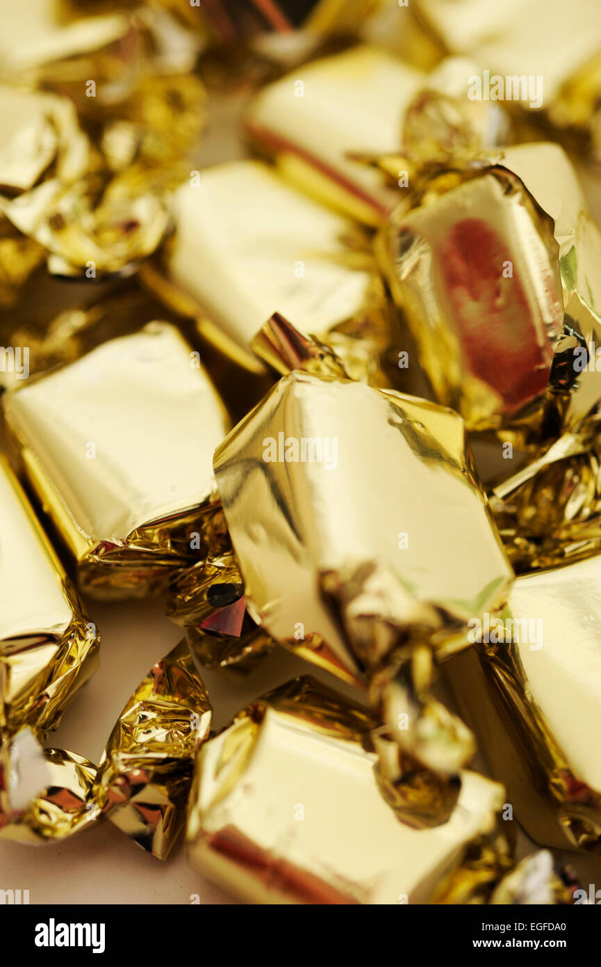 Toffee-Bonbons Stockfoto