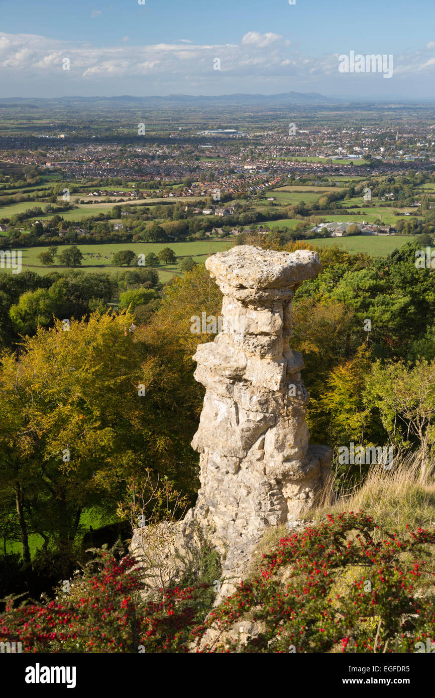 Teufels-Schornstein, Leckhampton Hill, Cheltenham, Gloucestershire, England, Vereinigtes Königreich, Europa Stockfoto