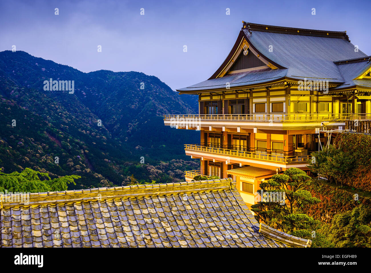 Nachi, Japan Nachi Taisha Grand Shrine Gebäude. Stockfoto