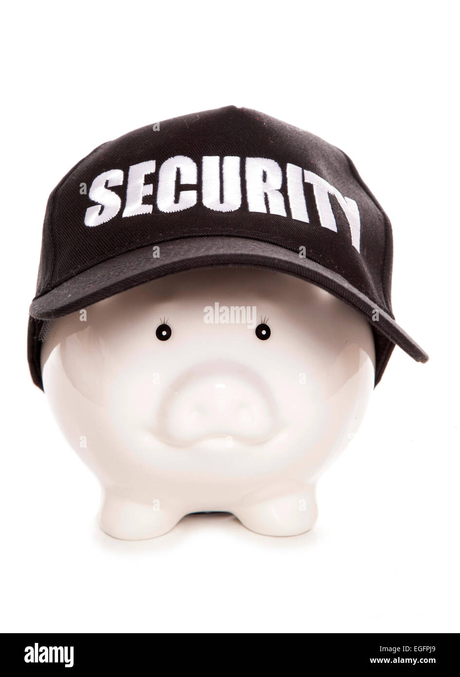 finanzielle Sicherheit Sparschwein Ausschnitt Stockfoto