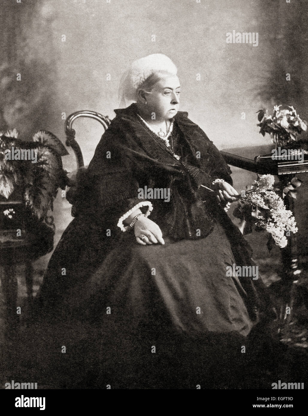 Victoria, 1819-1901.   Königin des Vereinigten Königreichs von Großbritannien und Irland.  Nach einem Foto von R. Milne genommen am Jahrestag der ihr diamantenes Jubiläum. Stockfoto