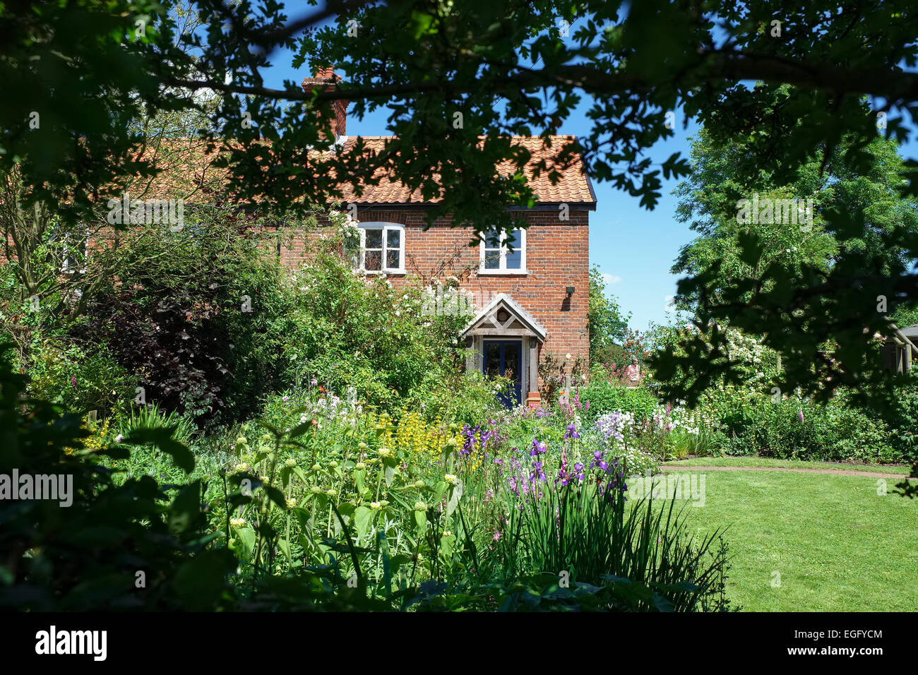 English Country Cottage-Garten Stockfoto