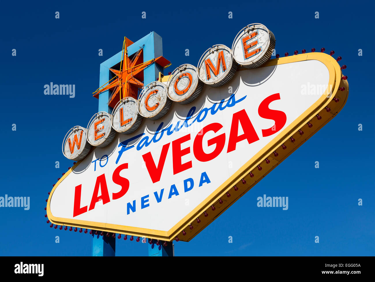 Willkommens-Schild nach Las Vegas Stockfoto