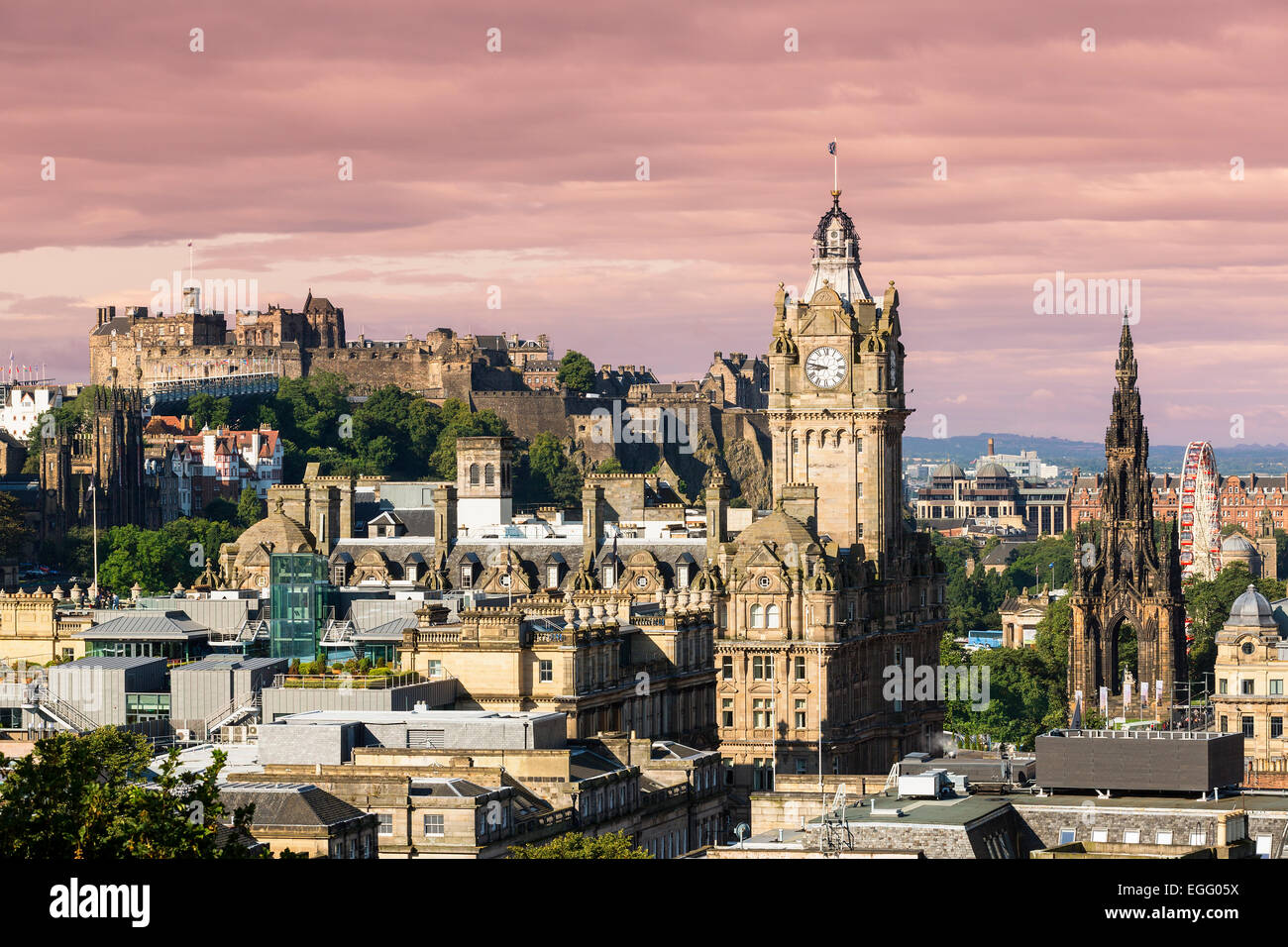 Cityscape Edinburgh, Schottland Stockfoto