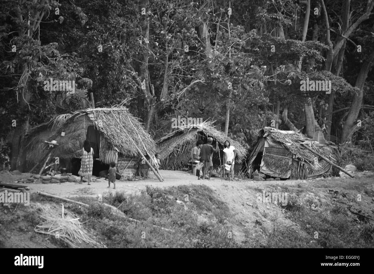 Hill Tribe Village, Sibuyan Island, Philippinen. Stockfoto