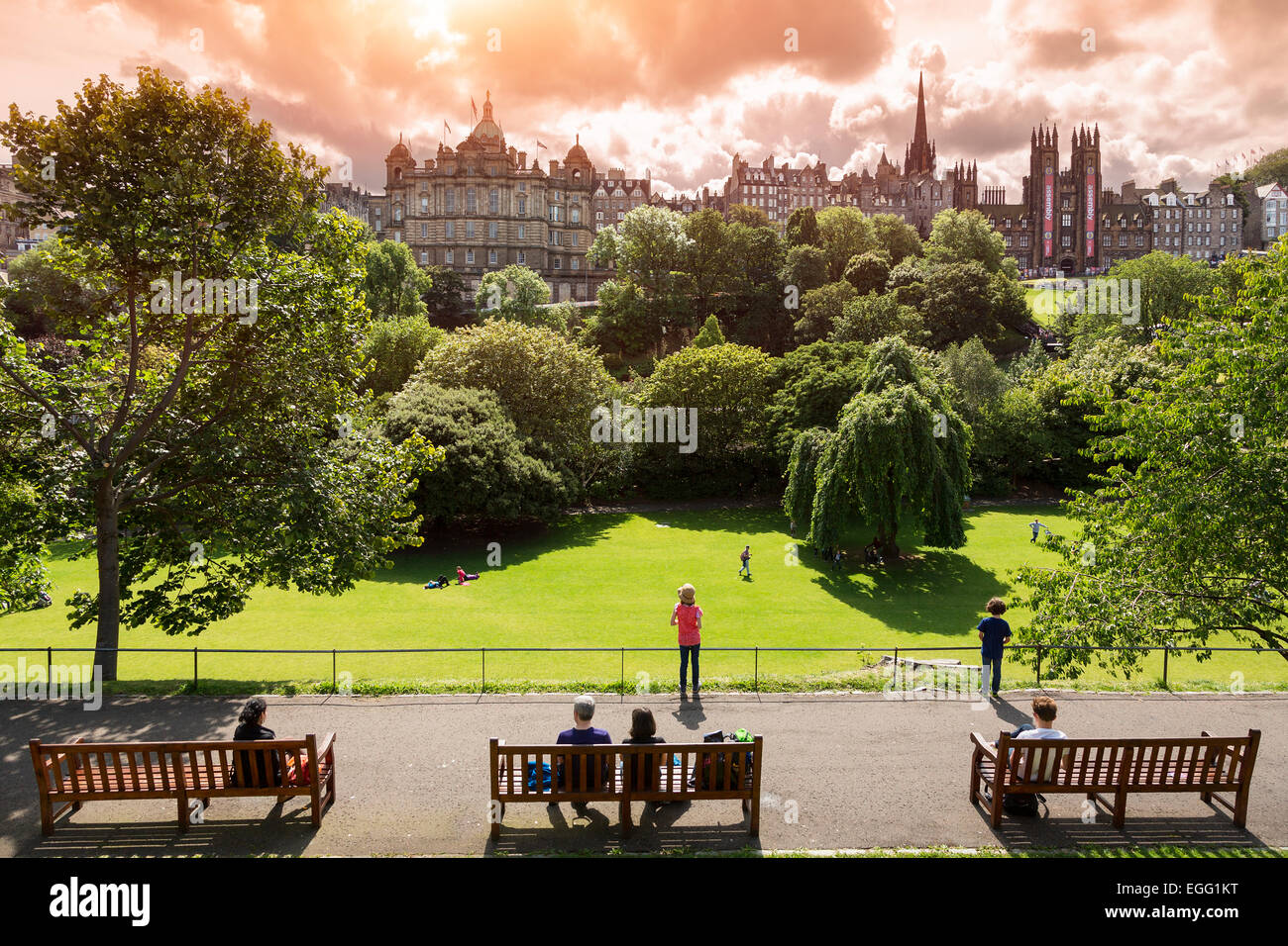 Princes Street Gardens, Edinburgh. Stockfoto