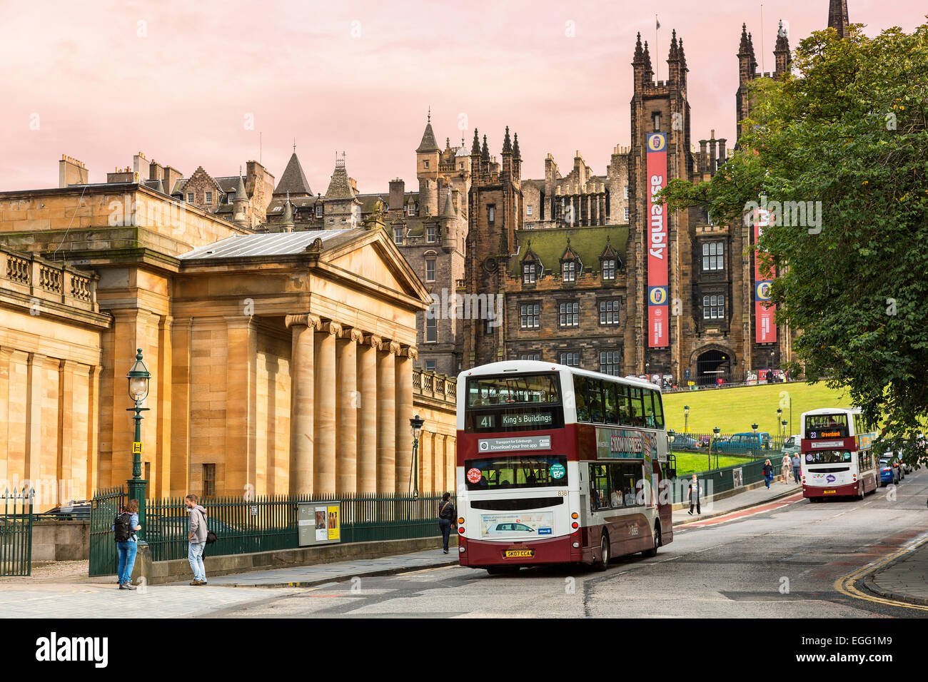 National Gallery of Scotland, die Hügel, Edinburgh, Lothian, Schottland, Vereinigtes Königreich, Europa Stockfoto