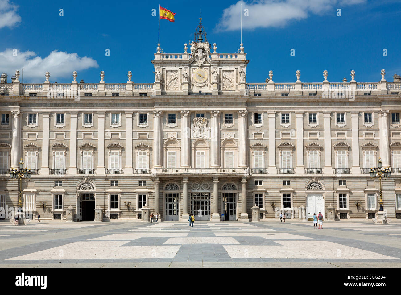 Hof in der Palacio Real (Königlicher Palast) in Madrid Stockfoto