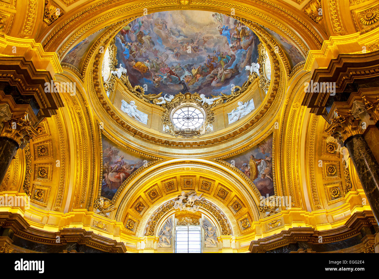 Barocke Kuppel des königlichen Palast in Madrid. Stockfoto
