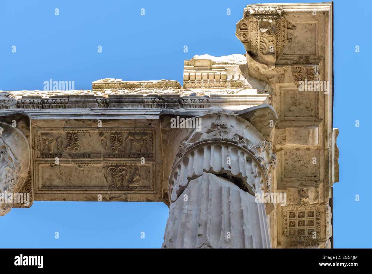 Gebäude und Ruinen nahe Marcello Theater in Rom Italien Stockfoto