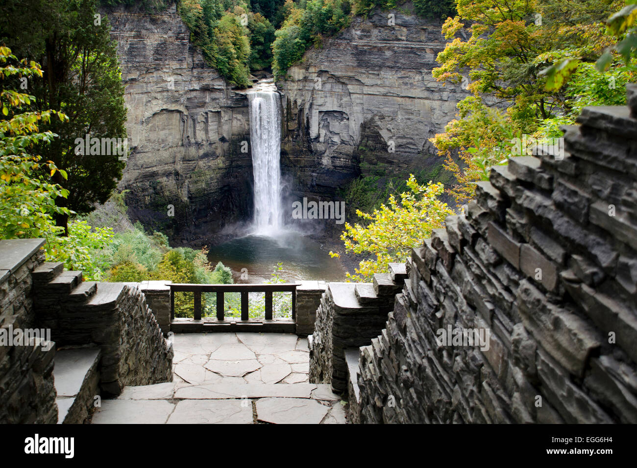 Taughannock Falls New York State Park, Ithaca Finger Lakes Region, Tompkins County im Zentrum von New York, USA. Stockfoto