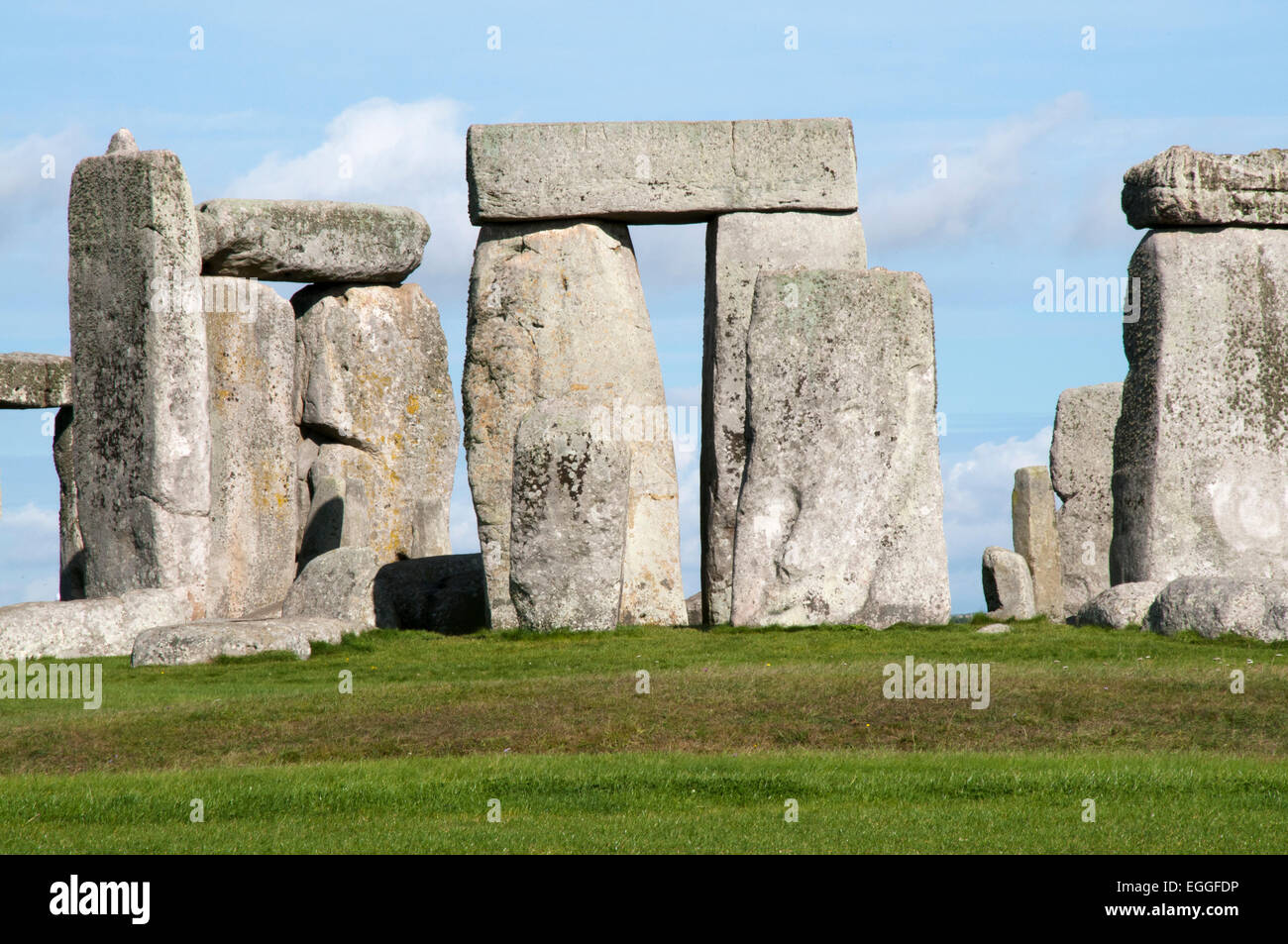 Stonehenge ist ein Ring von stehenden Steinen in der Nähe von Salisbury in Südengland, die vielleicht schon 3000 v. Chr. errichtet. Stockfoto