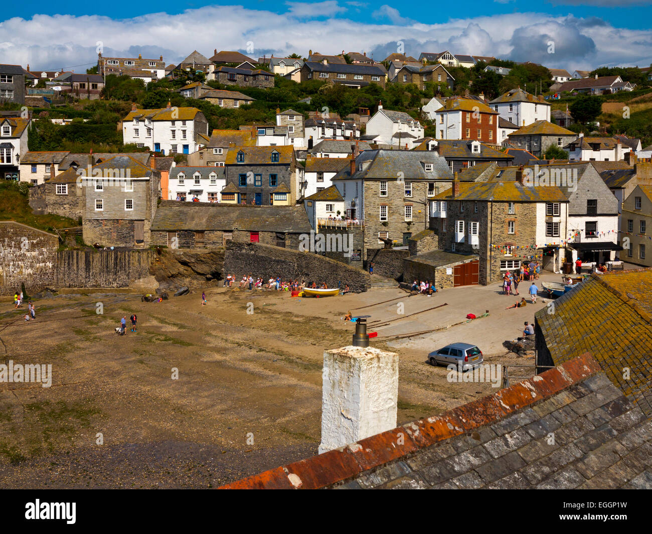 Blick auf Port Isaac ein malerisches Fischerdorf auf der atlantischen Küste North Cornwall England UK Stockfoto