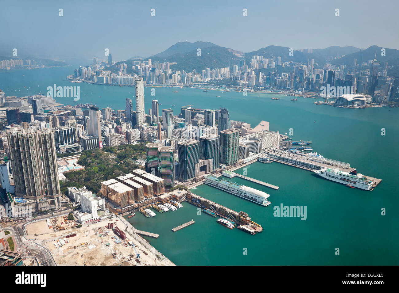 Luftaufnahme von Hong Kong Stockfoto