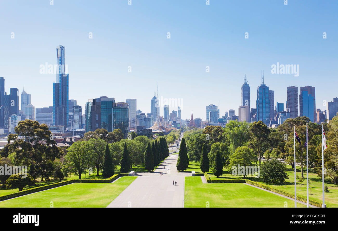 Melbourne in der Tageszeit Stockfoto