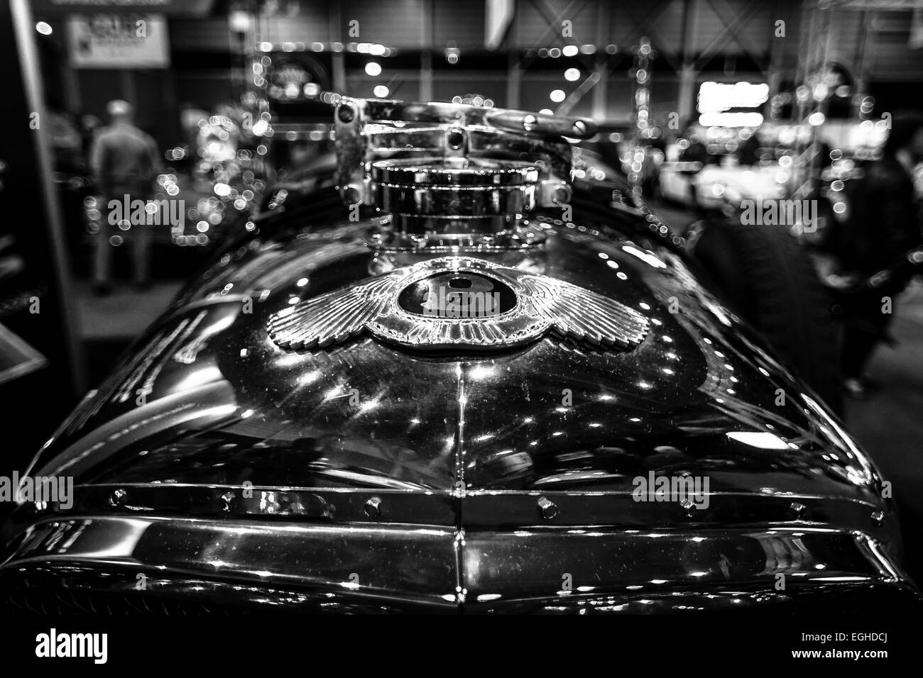 Kühlerfigur des Sportwagens Bentley Blower. Stockfoto