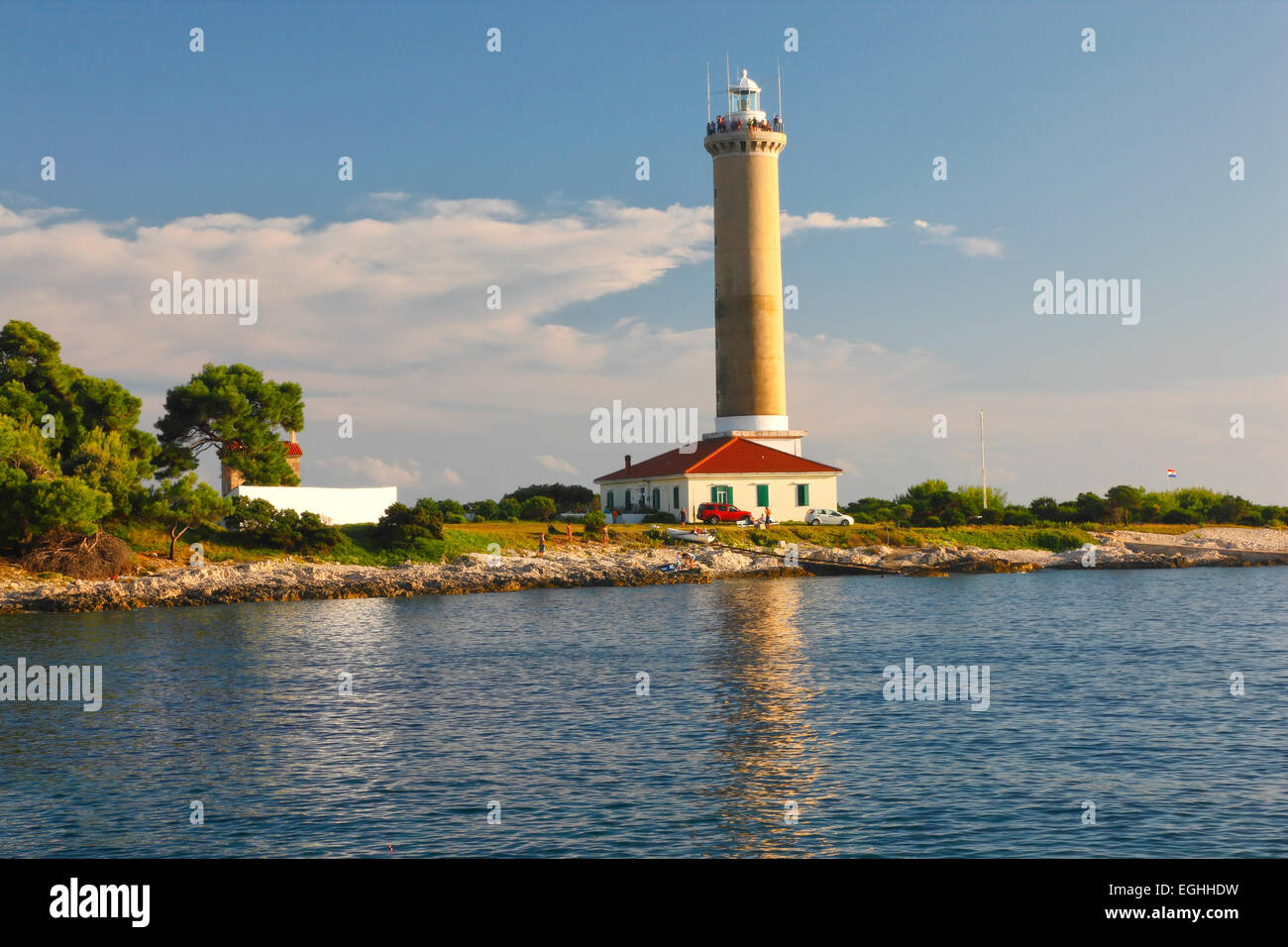 Leuchtturm Veli Rat - Kroatien Stockfoto