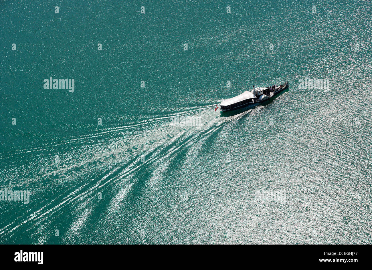 Kursschiff am Wolfgangsee See, Kaiser Franz Josef paddle Steamer, Salzkammergut, Salzburger Land, Österreich Stockfoto