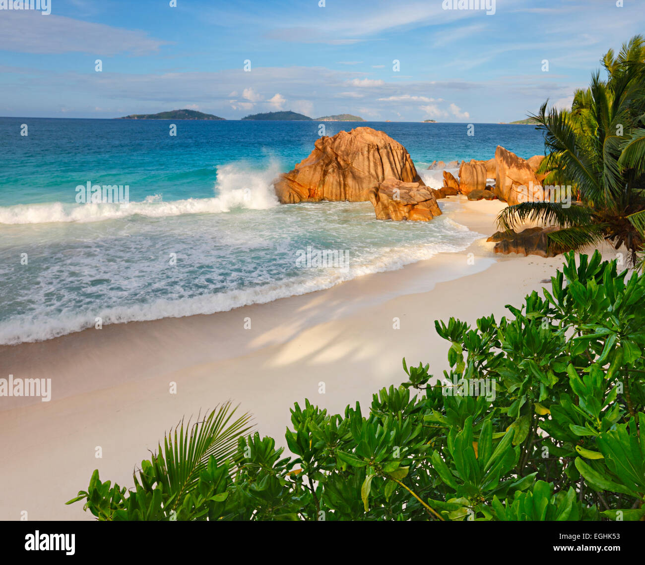Seychellen Insel La Digue Stockfoto