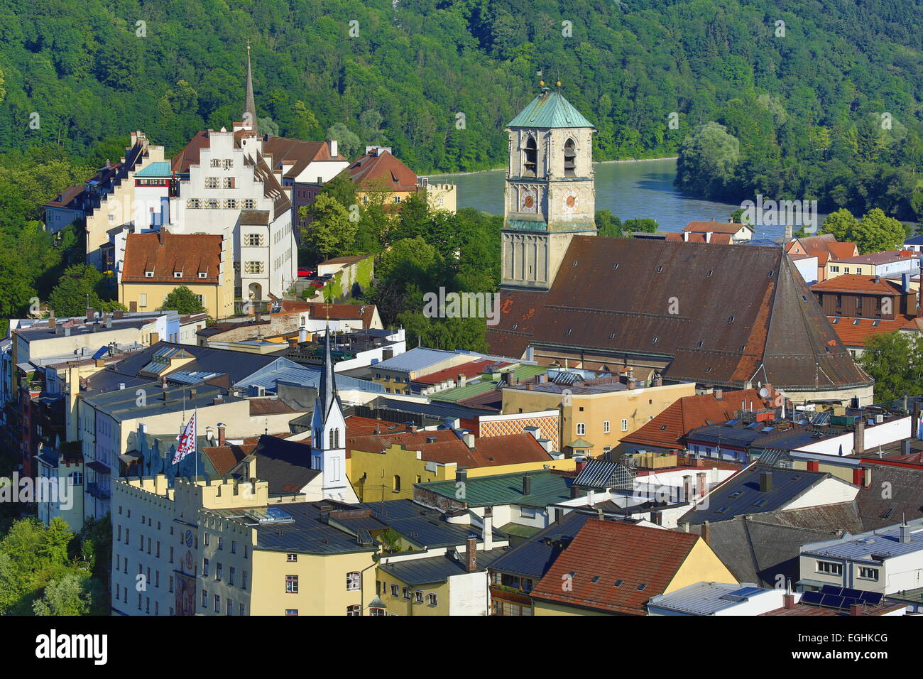 Pfarrkirche St. Jakob, Wasserburg am Inn, Upper Bavaria, Bayern, Deutschland Stockfoto