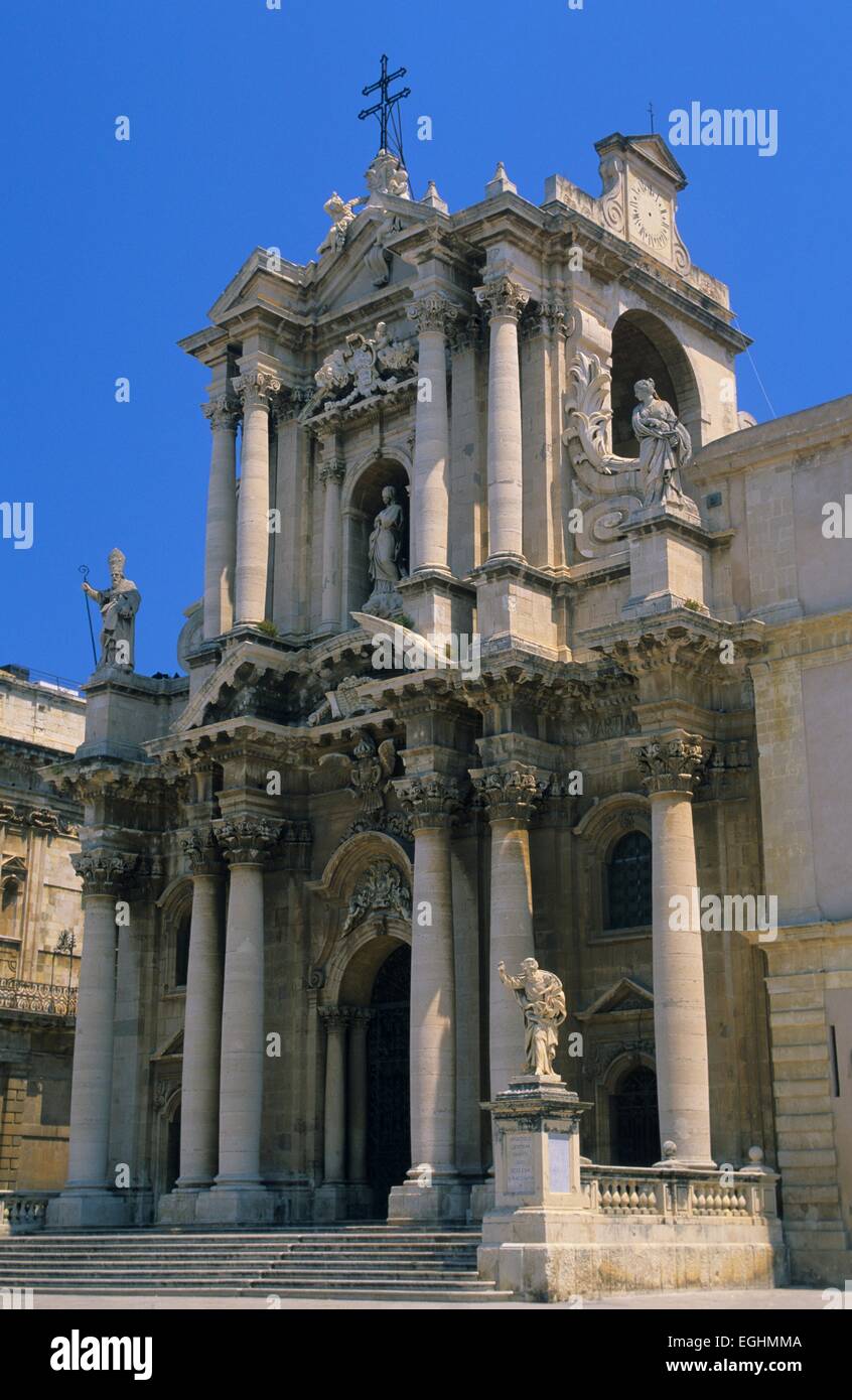 Italien, Sizilien, Siracusa Stadt, Insel Ortigia, Kathedrale Duomo