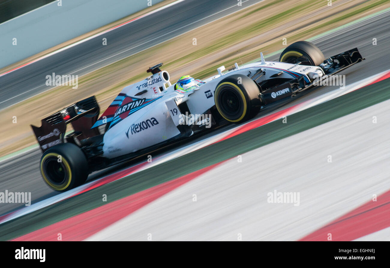 Felipe Massa (BRA), Williams Martini Racing FW37, Formel1 Testsitzungen, Circuit de Catalunya. Stockfoto